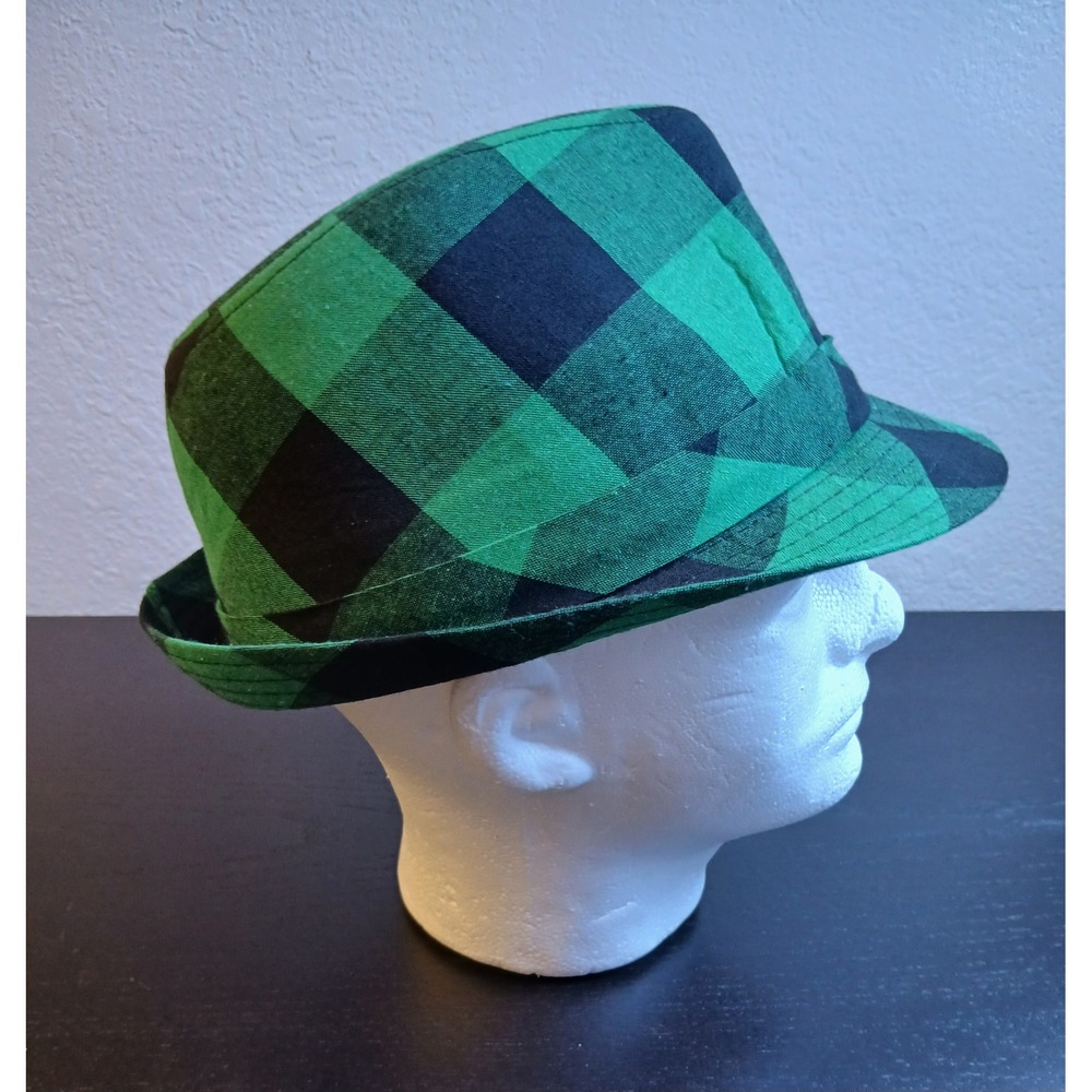 Gertex Green Black Buffalo Plaid Fedora Hat One Size Fits Most G21C2001 Mens - Picture 4 of 7